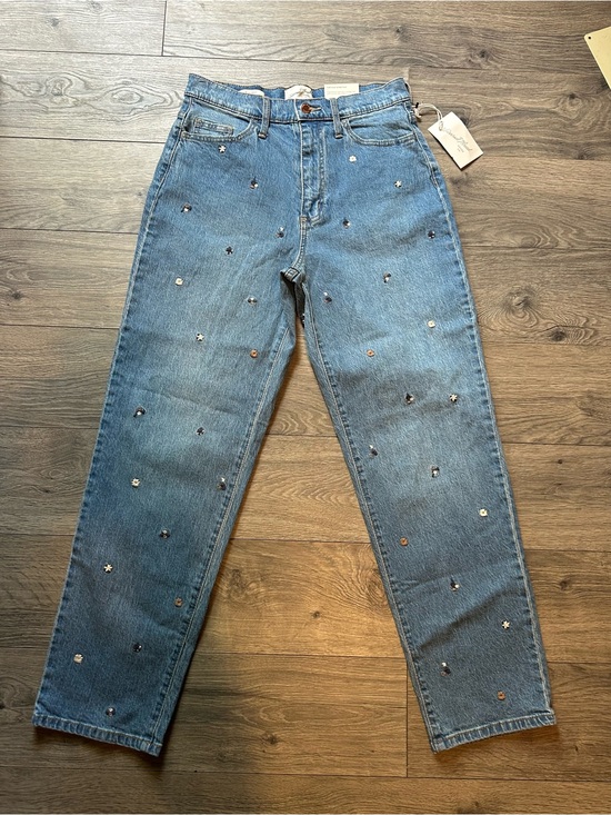 Universal Thread Denim - Universal Thread High-Rise Blue Jeans with Metallic Star Embellishments